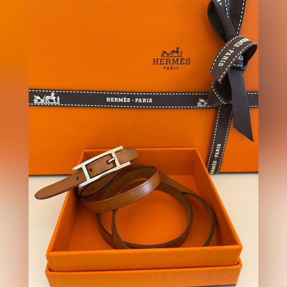 Hermes Other - Hermes leather wraparound bracelet